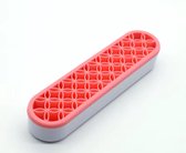 Make up borstel houder draagbare make-up organizer Cosmetische opbergbox make-up kwasten Licht Roze (alleen borstelhouder, geen borstels)