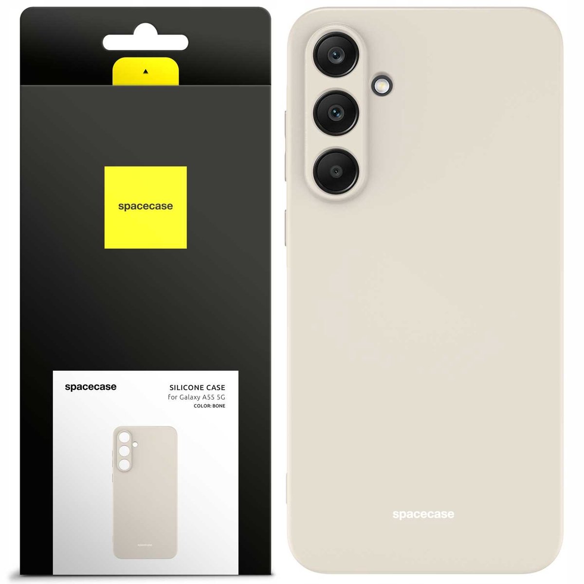 Spacecase Siliconen Hoesje Voor Samsung Galaxy A55 5G Bone
