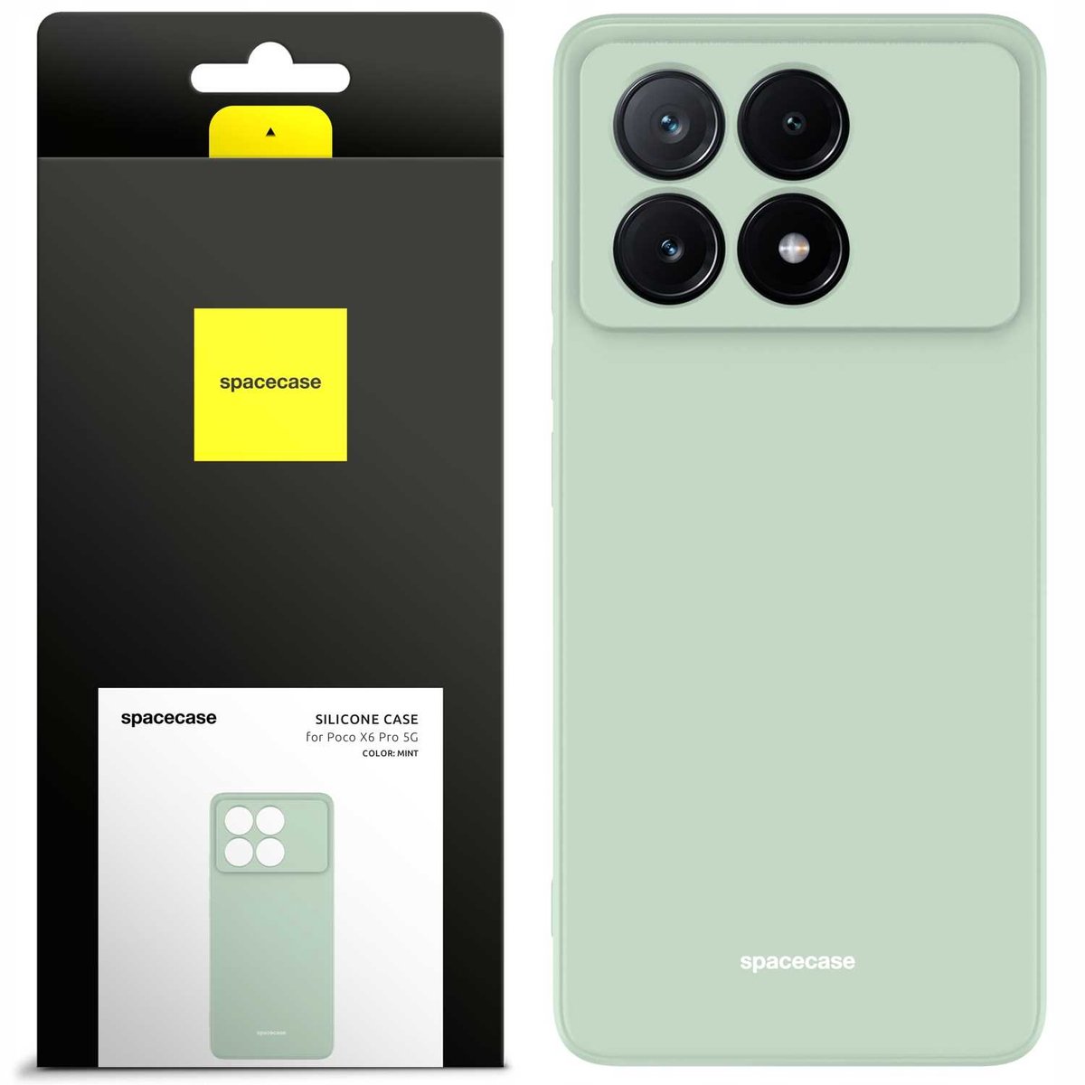 Spacecase Siliconen Case Cover Voor Xiaomi Poco X6 Pro 5G Mint