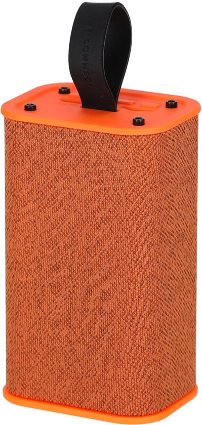 Draagbare Bluetooth Speaker Oranje met LED verlichting, Compact en Oplaadbaar via USB-C