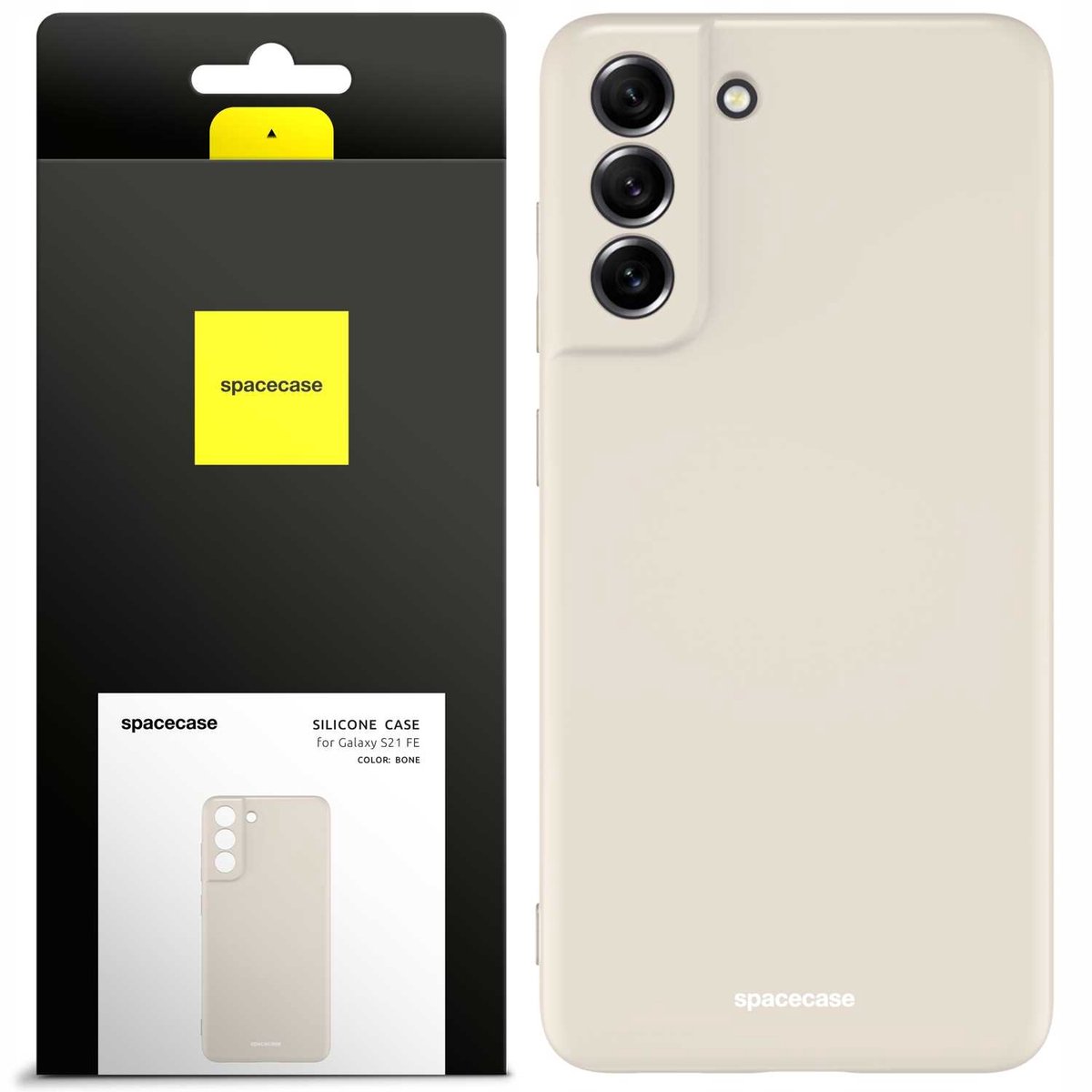 Spacecase Siliconen Hoesje Galaxy S21 Fe Bone Voor Samsung-Telefoon