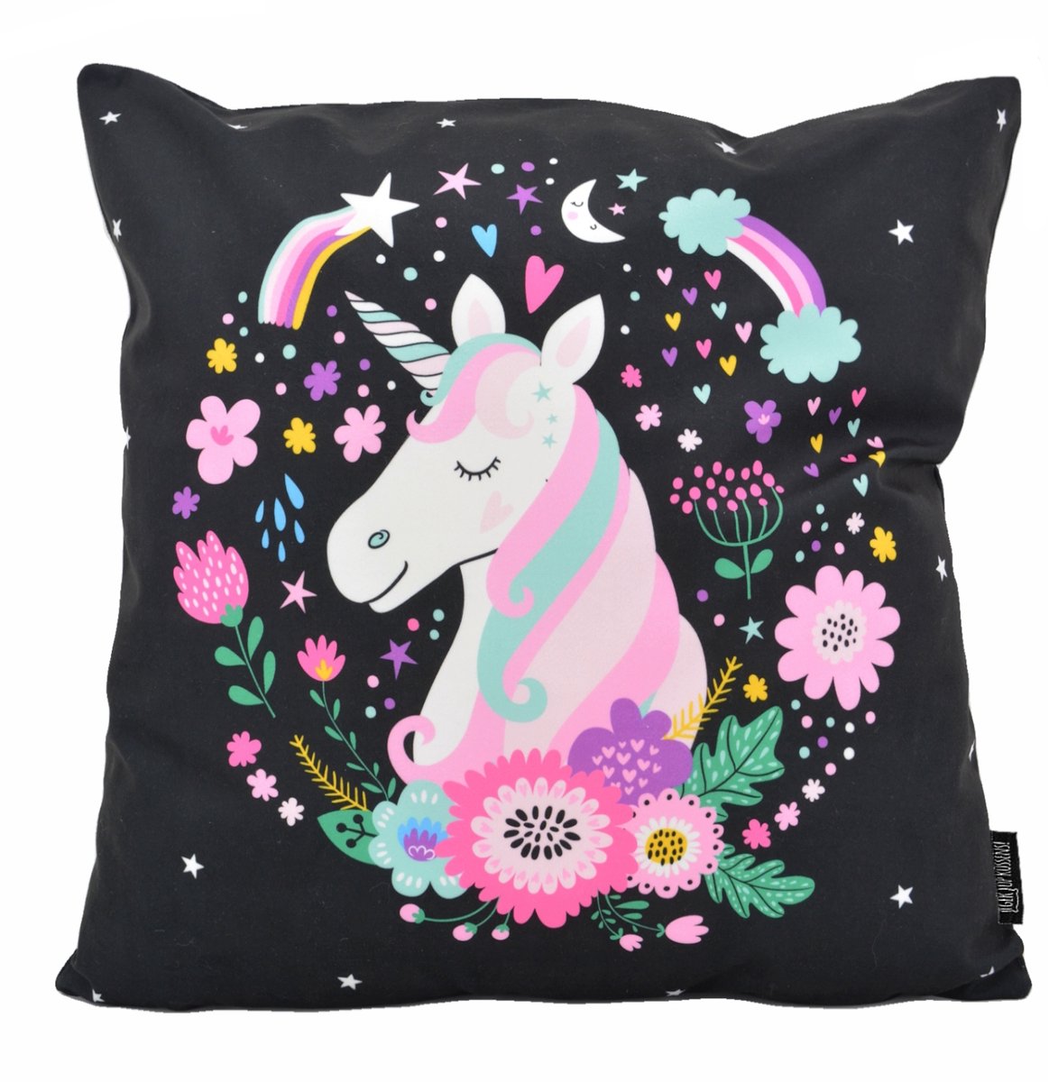 Gek op Kussens! Sierkussen Unicorn / Eenhoorn #2 | 45 x 45 cm | Katoen/Polyester multi