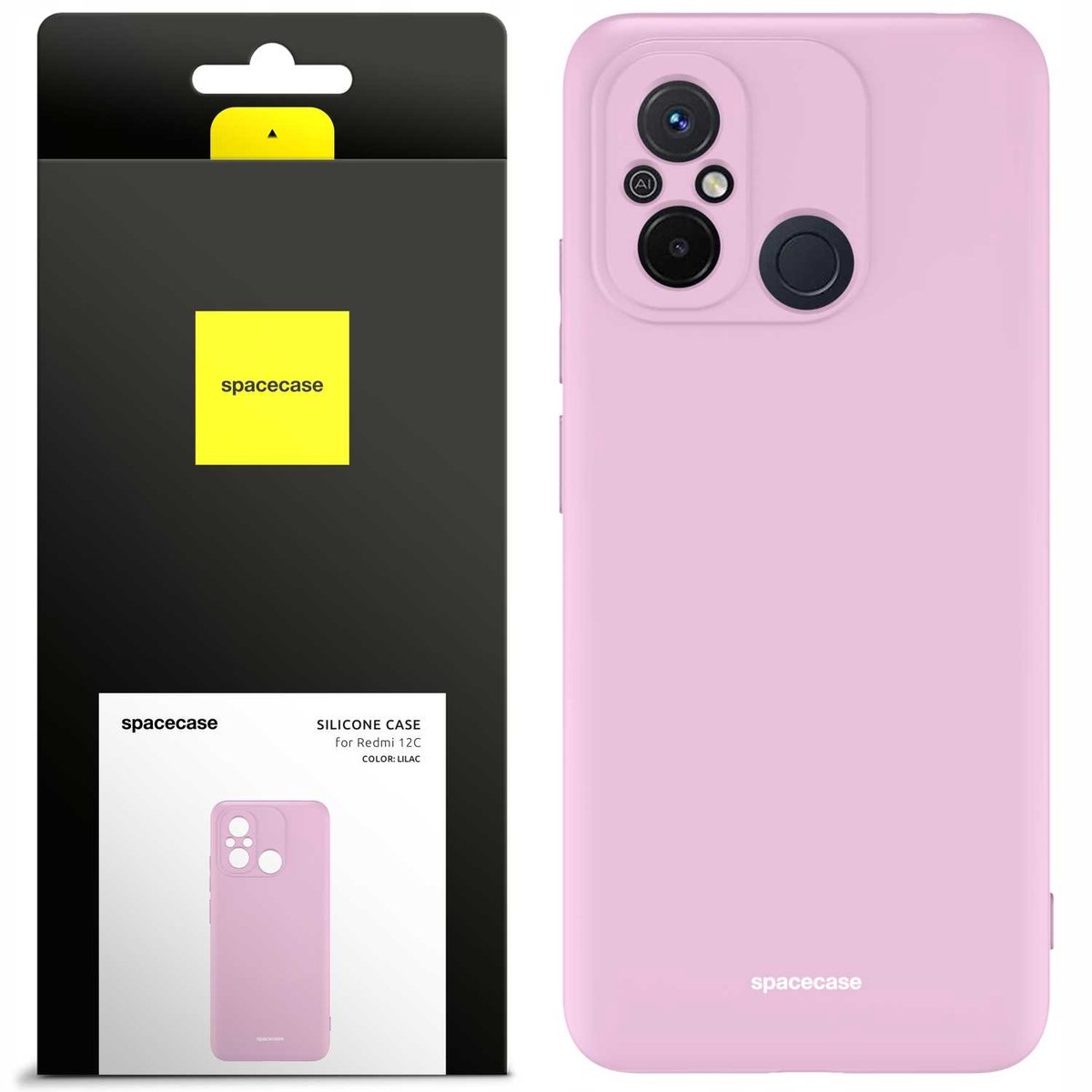 Spacecase Siliconen Hoesje Voor Xiaomi Redmi 12C Lilac Cover