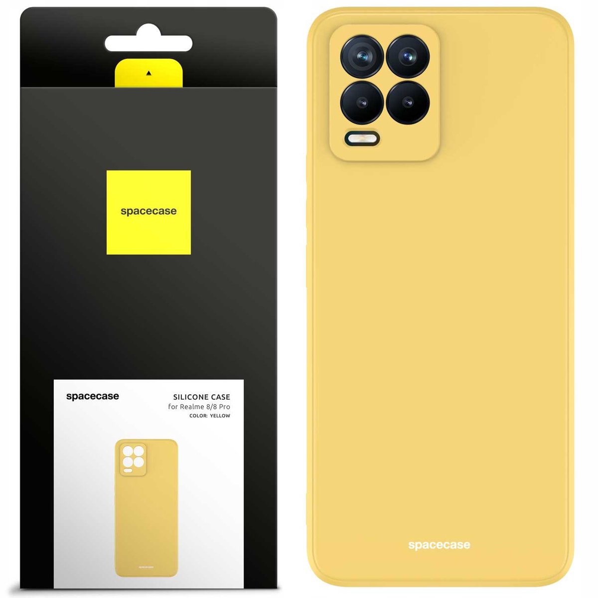 Spacecase Siliconen Case Voor Realme 8 8 Pro Gele Cover