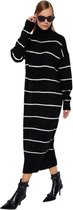 Trendyol Zwarte Maxi-Jurk Met Wijde Snit En Zachte Textuur, Twoaw24El00056