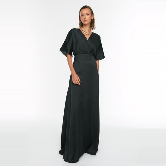 Trendyol Robe de soirée et de bal standard à double boutonnage pour femme