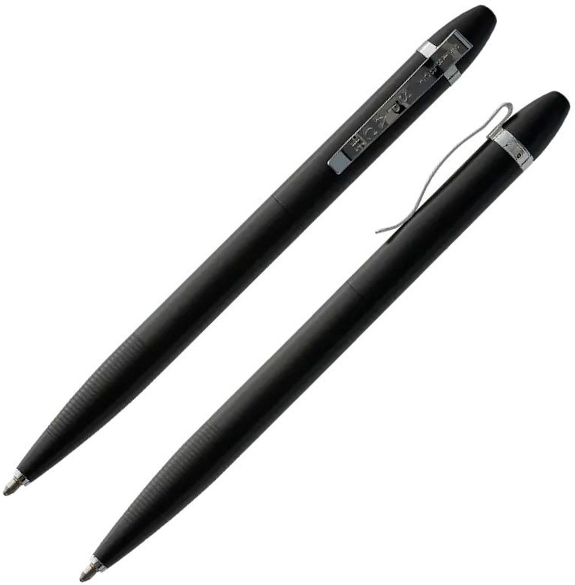 Vortex Space Pen, Zwart Satijn met Chromen Clip (#VORTEX/BS)