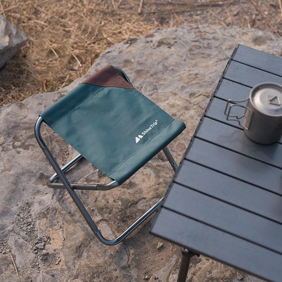 Vastsea Draagbare Opvouwkruk, Buiten Campingkruk, Outdoor Voetenbankje, Voor Kamperen, Vissen, Picknick, Reizen En Wandelen. (Zwart