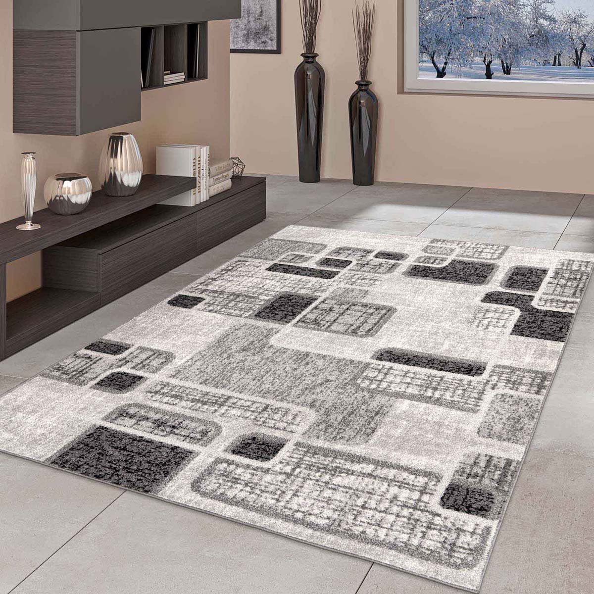 Retro vloerkleed - City Chic grijs 200x280