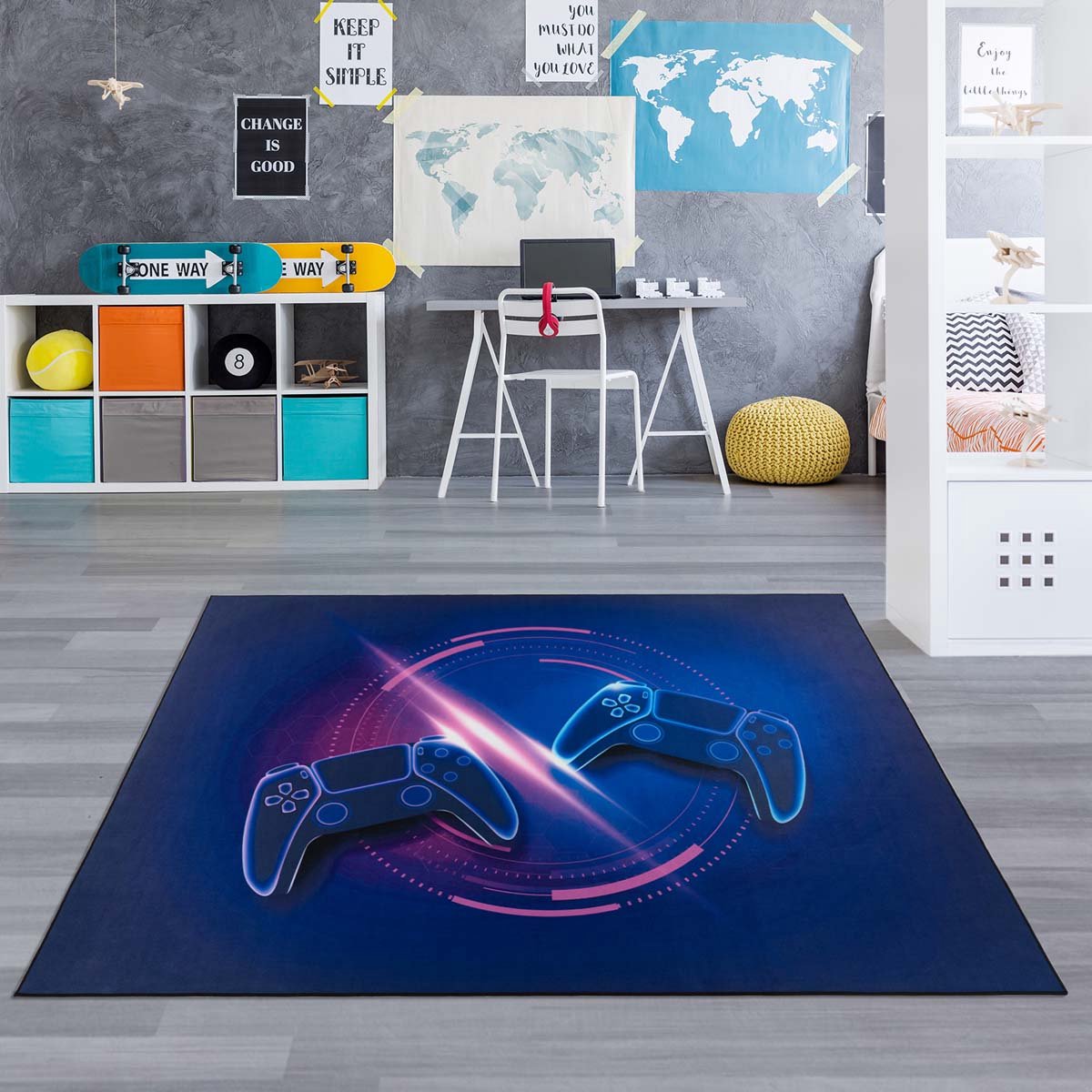 Kindervloerkleed - Gamer multi 120x170 cm