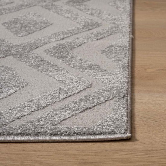 Tapis scandinave - Contour Diamond gris 80x150 cm