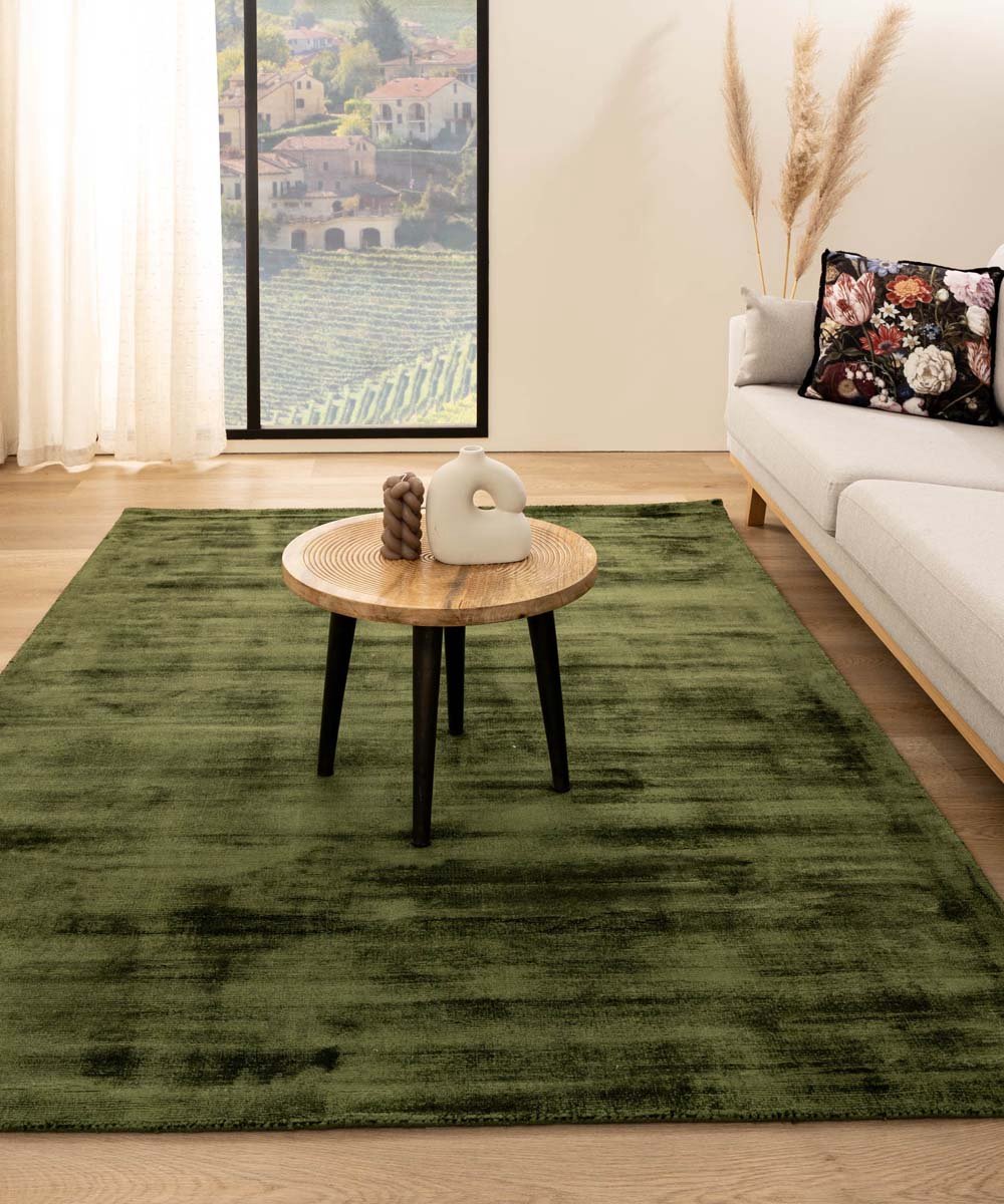 Viscose vloerkleed - Glamour groen 200x300