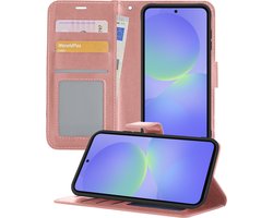 Hoesje - Geschikt voor Samsung Galaxy A36 - Luxe Bookcase - Walletcase Hoes - Portemonnee - Cover - Telefoonhoes - Rosé goud