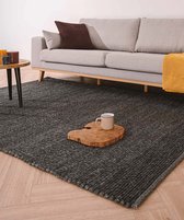 Tapis en laine Lett - gris foncé 60x120 cm