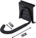 Fietskorthaak met rubberen coating. Lengte 16 cm, breedte 11 cm.