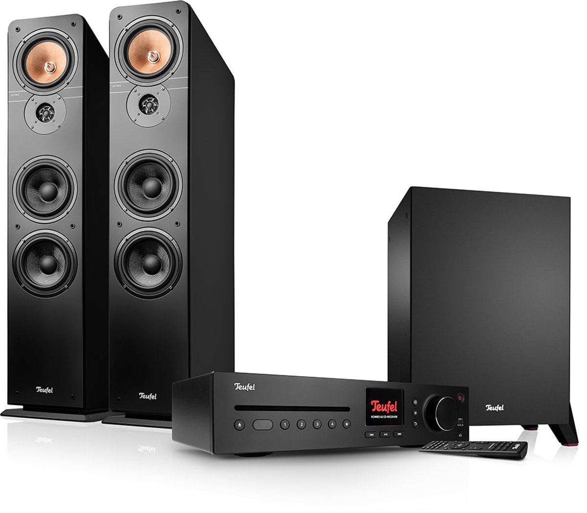 Teufel ULTIMA 40 KOMBO 2 Power Edition - Speelklaar stereosysteem met subwoofer - Vloerstaande speakers & cd-receiver - Bluetooth, Spotify Connect wifi, DAB+