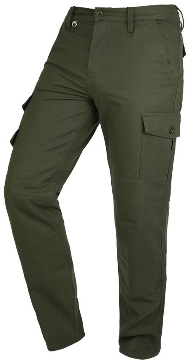 By City-motorbroek-heren-cargo-motorjeans-mixed man III-protectie-CE-gecertificeerd-groen-32-M