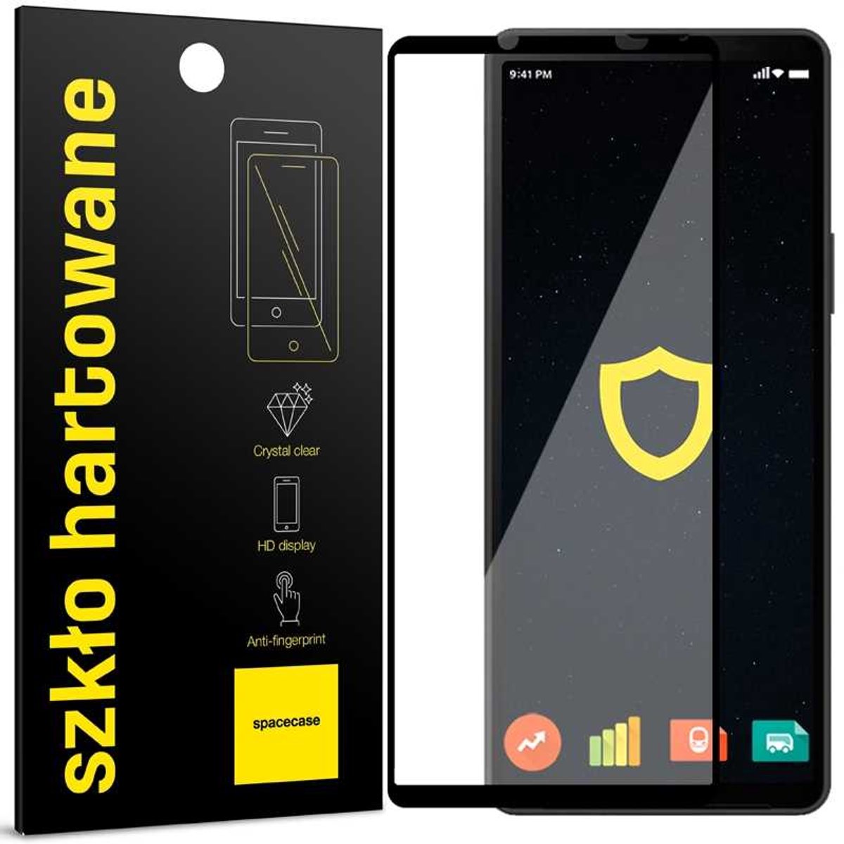 Spacecase 5D Gehard Glas Voor Sony Xperia 1 V Schermbescherming