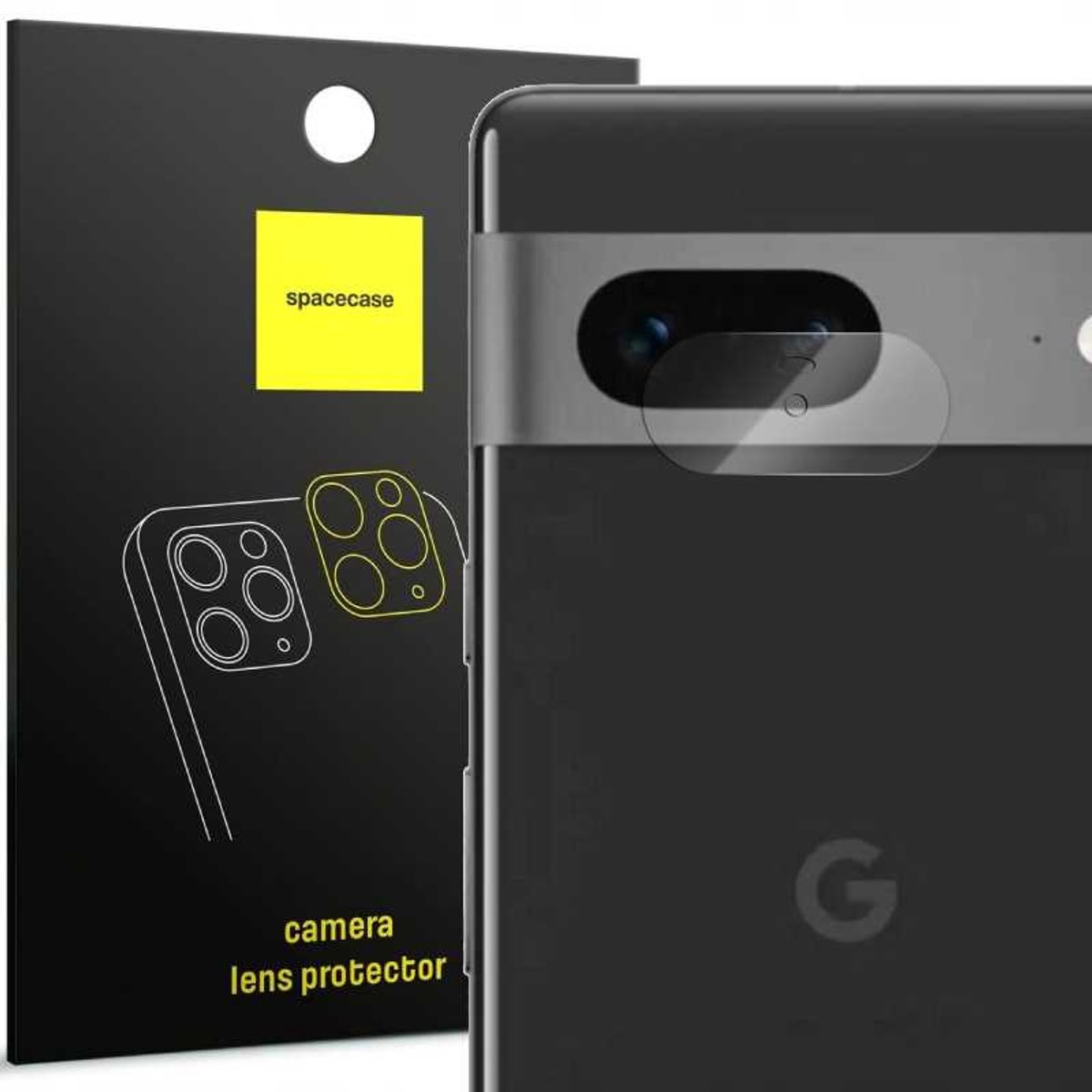 Spacecase Gehard Glas Voor Google Pixel 8 Camerabescherming