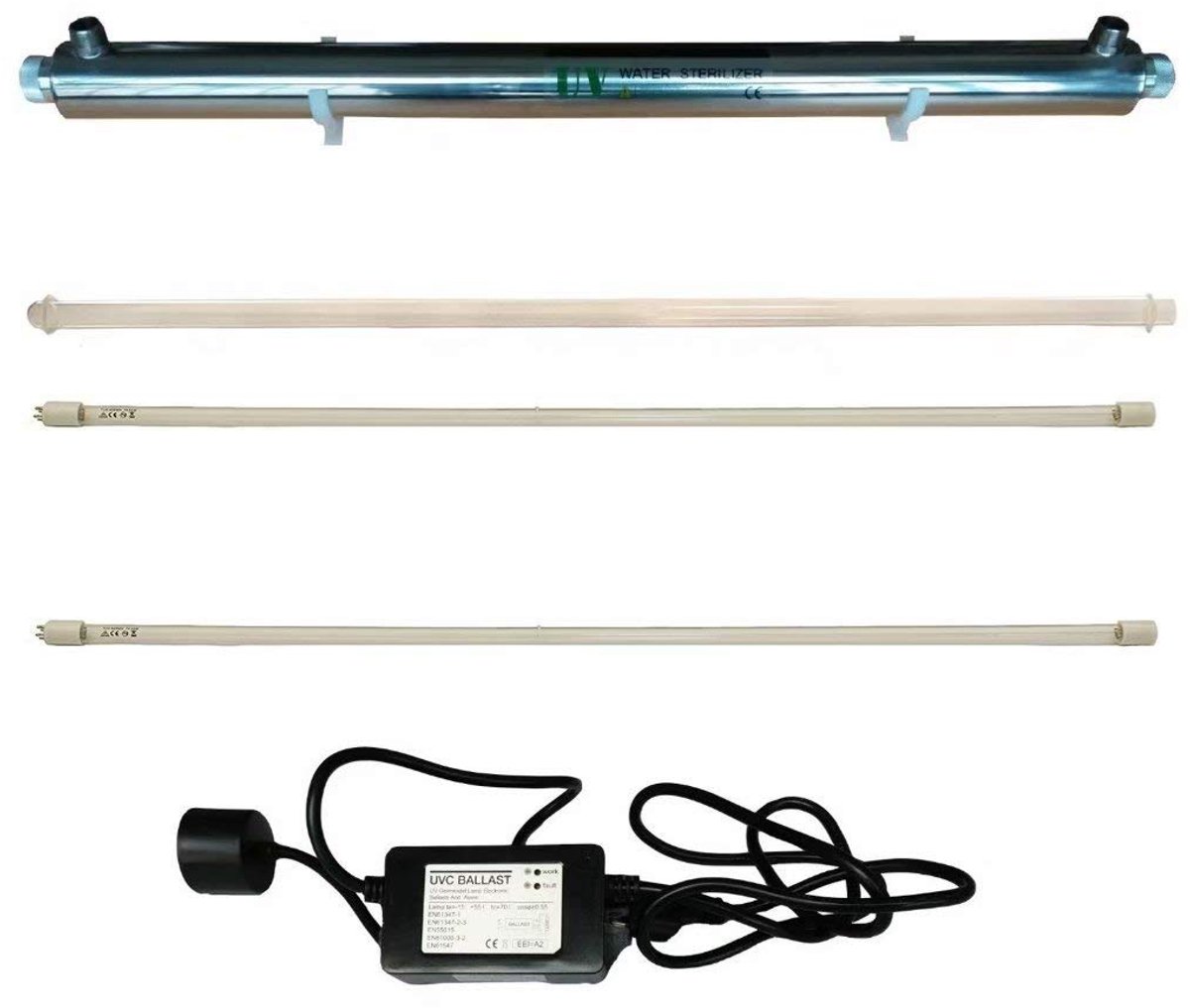 UV Waterzuiveraar voor het hele huis - 12GPM Waterfilter met Extra Lamp