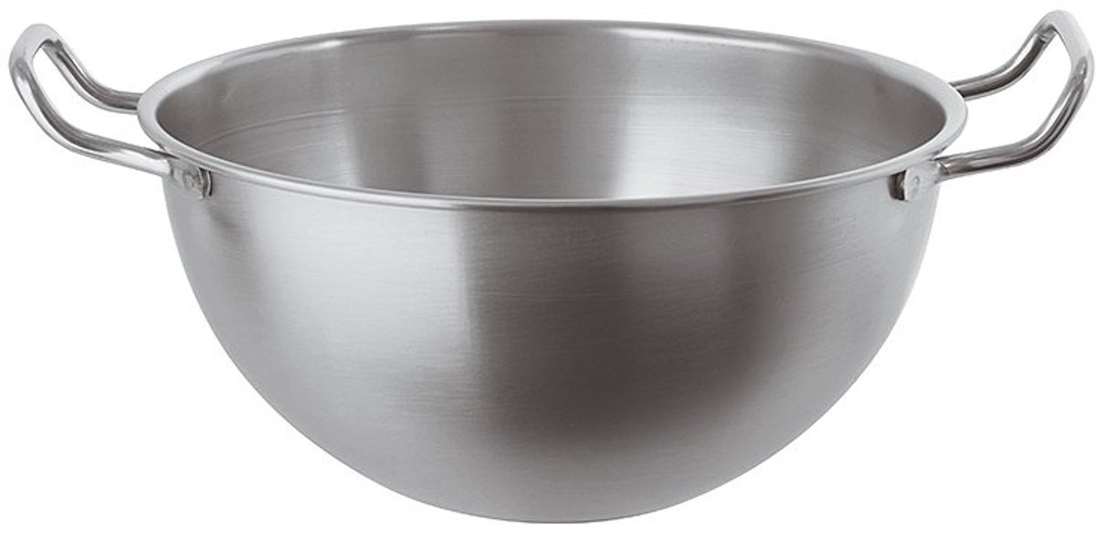 My Ninki ® Hoogwaardige Roestvrijstalen Mengkom met Handgrepen en Gebogen Rand, 22 cm Perfect voor Keukenenthousiastelingen