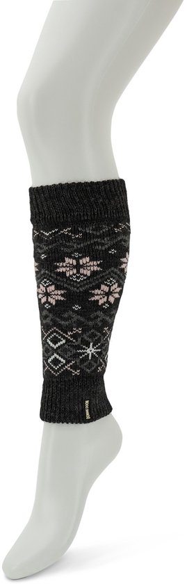 Bonnie Doon Beenwarmer Unisex Winter Time Kort 30cm Antraciet Grijs Noors Patroon Boottop 100% Acryl - Winters Patroon - Mode - Geen Sneeuw In Schoenen - Warm - Elegant - Dames - Jeugd - Comfortabel - Grijs - Antracite Heather- 1 Paar - BP231789.119