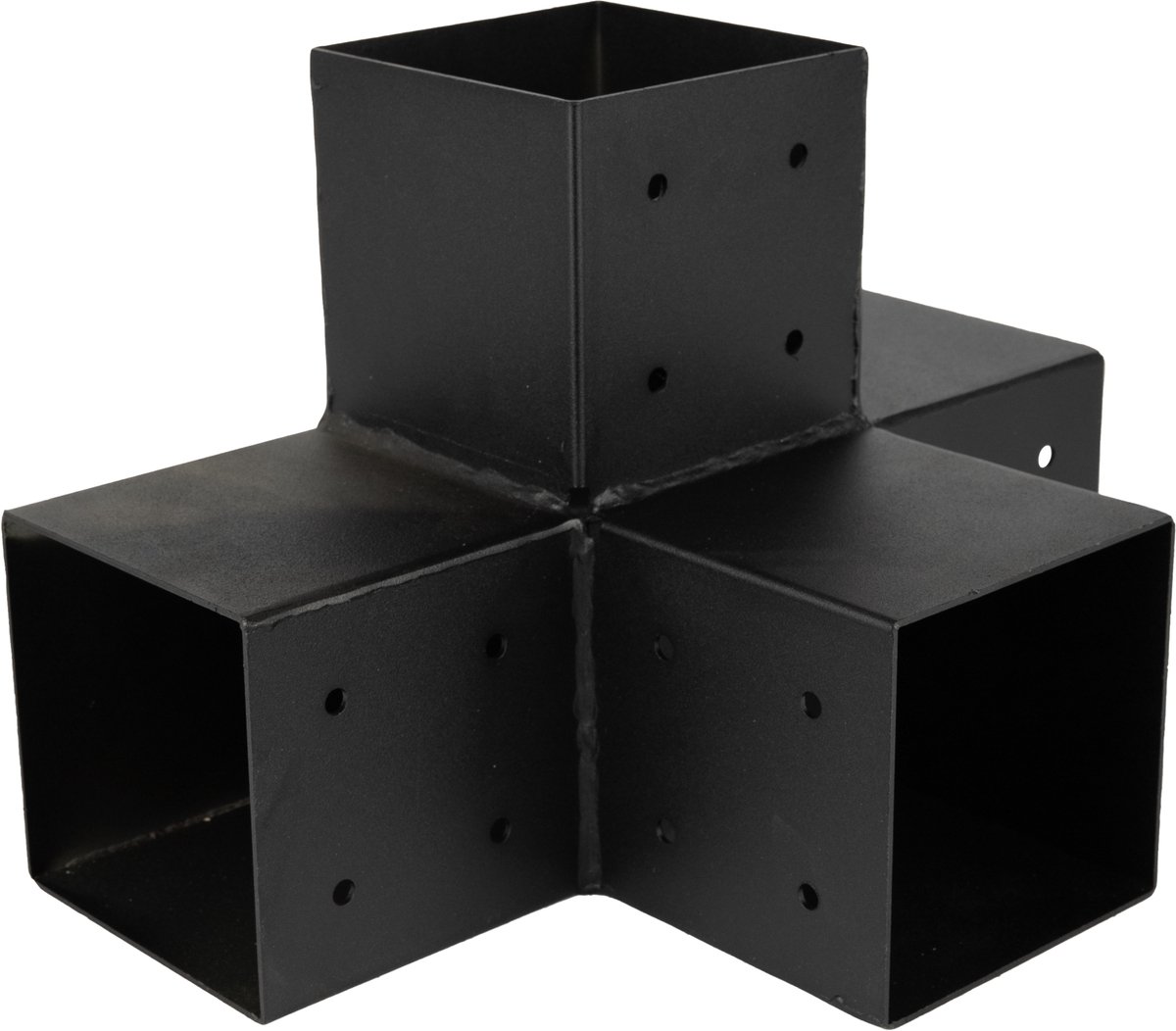 Wovar Pergola Hoekverbinding met Verlenging Zwart voor 12 x 12 cm balken kubus model | Per Stuk