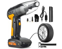 Gatson 4-in-1 Luchtcompressor & Handstofzuiger - Elektrische Fietspomp - Bandenpomp - Verlichting en Blazer - Oplaadbaar - Voor Auto, Motor en Fiets