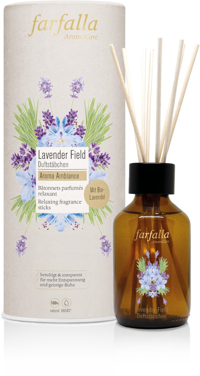 Lavender field ontspannende geurstokjes Farfalla