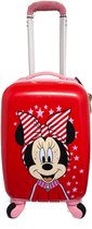 Bol.com MINNIE MOUSE Trolley Koffer - ABS - Handbagage - Kinderkoffer - 4 Zwenkwielen - Roze/Rood aanbieding