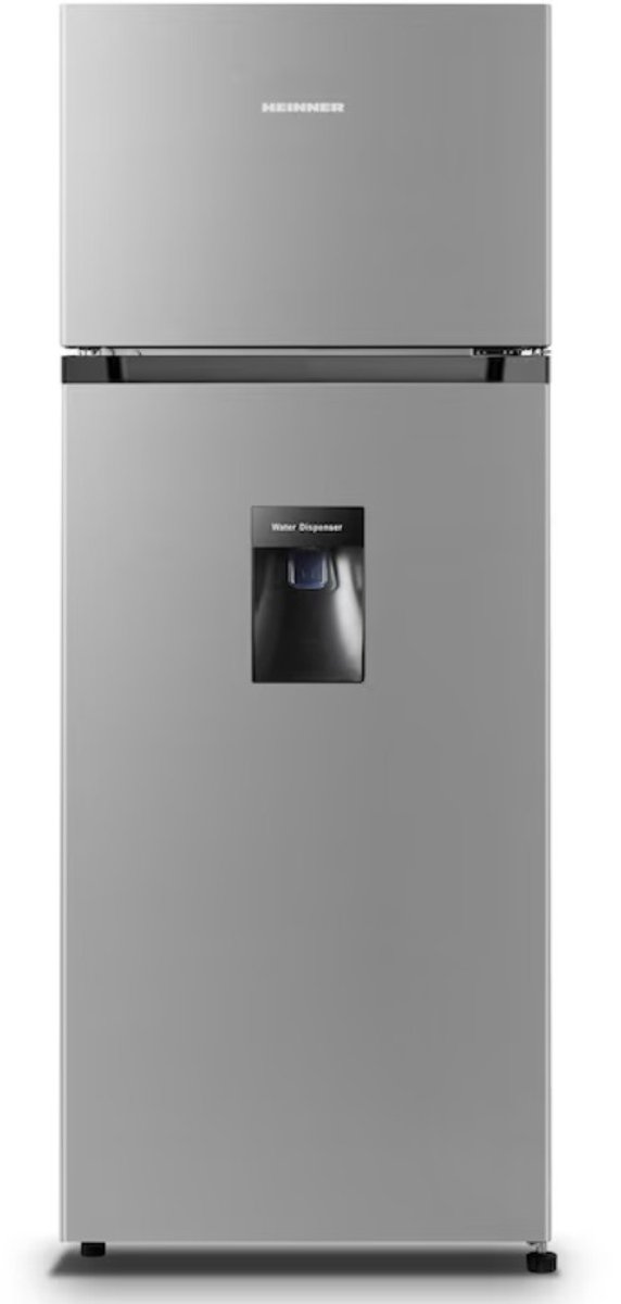 Heinner HF-HS205SWDE++ Koel-vriescombinatie met Waterdispenser – 206 L – LED-verlichting – Omkeerbare Deur – Zilver – 5 Jaar Garantie