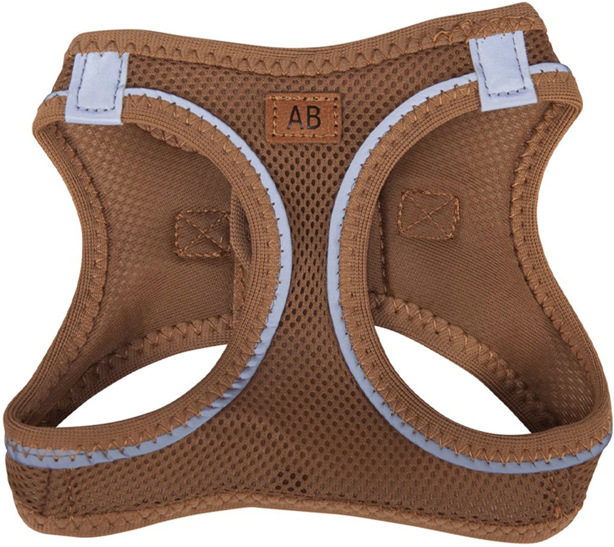 animal boulevard - harnas mesh L - bruin - nek max 38 cm - borst max 50 cm - reflecterend - mooie sluiting