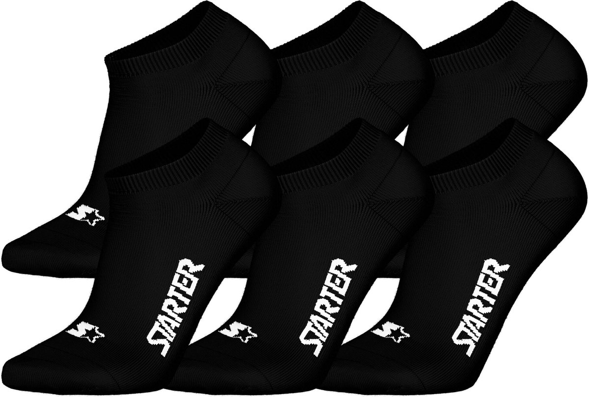 STARTER Sneaker Socks - 6-pack - Zwart - Maat 35/38