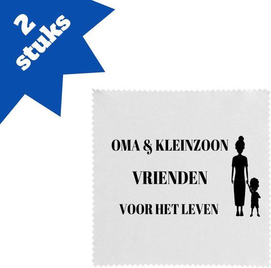 Foto: Akyol oma en kleinzoon vrienden voor het leven brillendoekjes vriend oma kleinzoon oma cadeautjes cadeau kado geschenk kleinzoon verjaardag kleinzoon artikelen 17 8 bij 17 8 cm 2 stuks