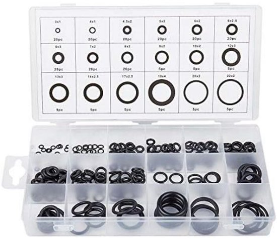 Kit d'étanchéité - Joints - Plusieurs modèles - Joints toriques universels - 225 pièces