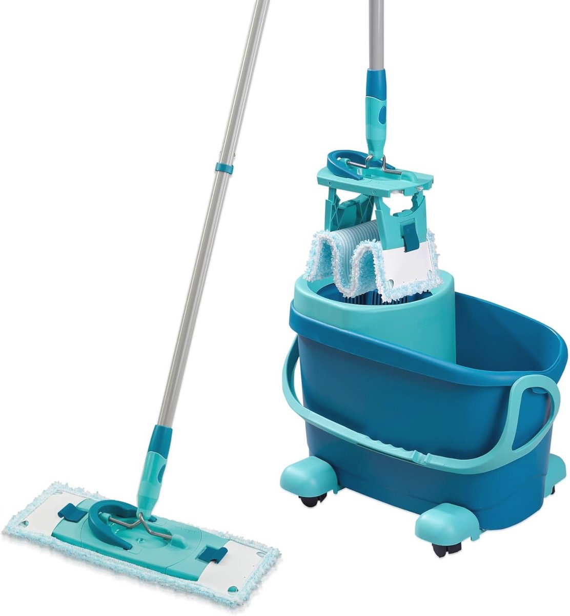CLEAN TWIST M Ergo Mobile Set - Turquoise Stofzuiger met Telescoopsteel en Emmer