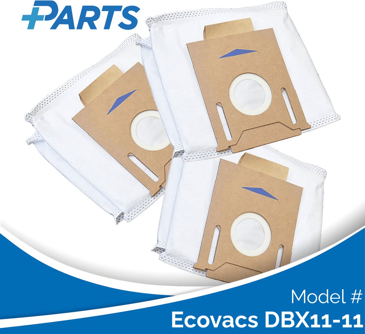 Ecovacs DBX11-11 Stofzakken (3 Stuks, Plus.Parts® alternatief voor D-DB03)