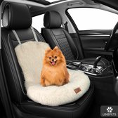 Lunspets - Hondenmand Auto - Autostoel Hond - Automand Hond - Zacht - Wasbaar - Beige