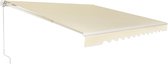 COSTWAY Luifel met zwengel, balkonluifel, zonwering, knikarmluifel, zonneluifel, terrasluifel, klemluifel voor balkon en veranda (300 x 250 cm, beige)