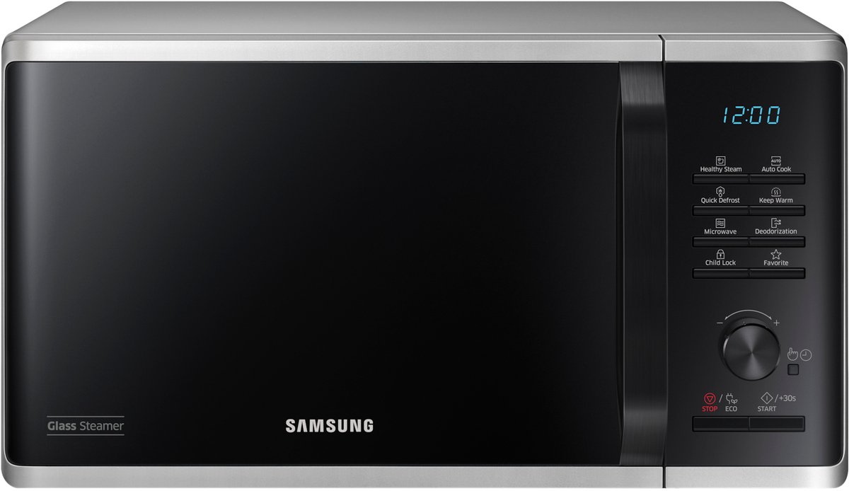 SAMSUNG MS23K3555ES SOLO Magnetron 23L - 800 W - 20 programma's - Zwart en zilver