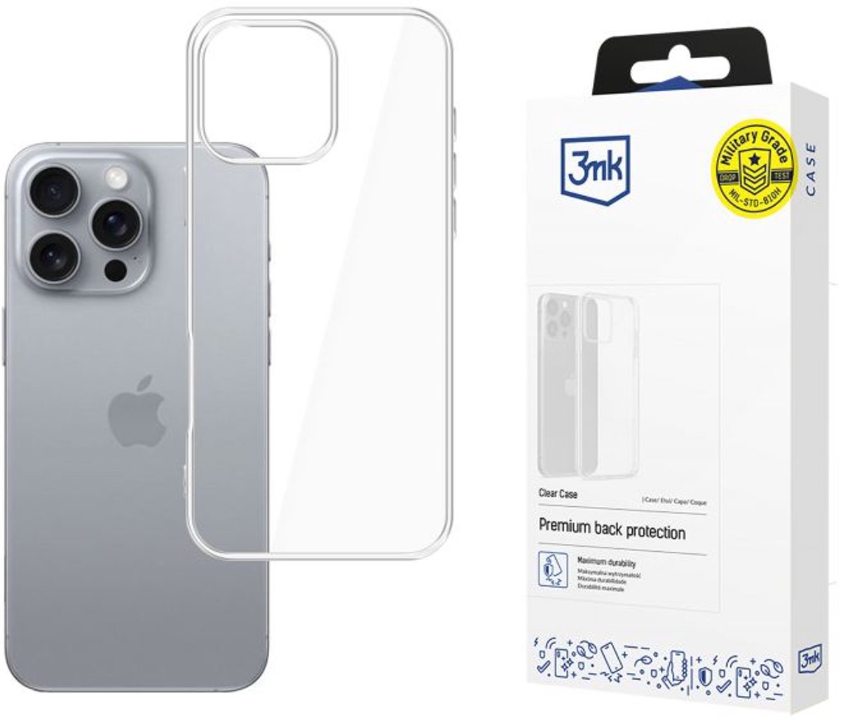 3MK Clear Case mobiele telefoon behuizingen 16 cm (6.3") Hoes Transparant