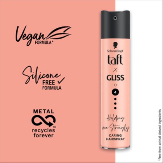 Taft x Gliss Holding Me Strongly - Haarstyling - Haarverzorging - Hairspray - Alle Haartypes - Voordeelverpakking - 6 x 250 ml