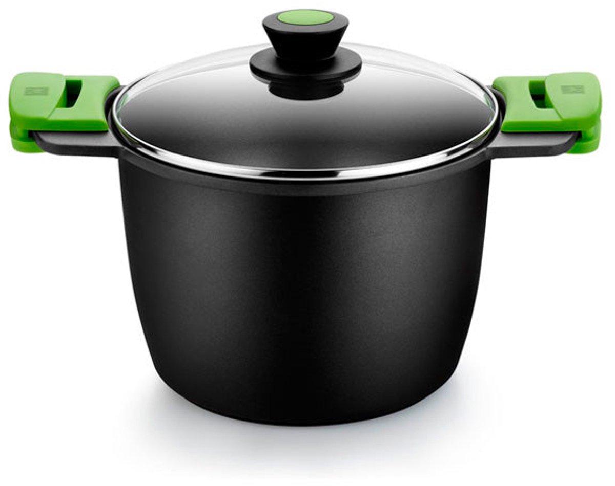 BRA Prior | Hoge gegoten aluminium pot met Prior glazen deksel, 20 cm