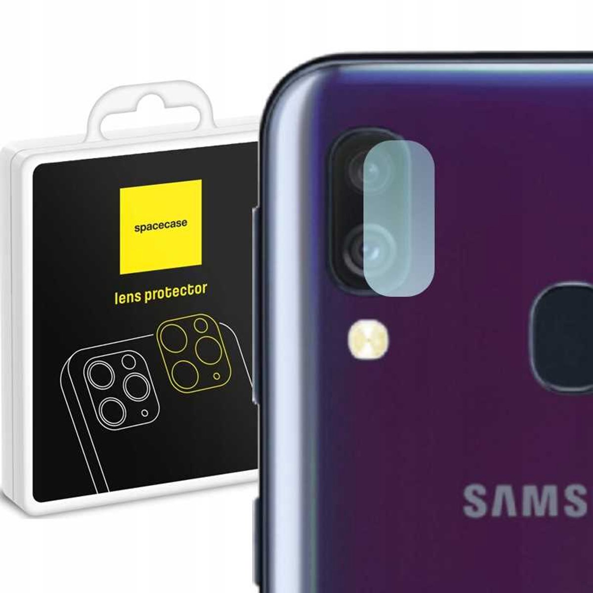 Spacecase Cameraglas Van Gehard Glas Voor Samsung Galaxy A40 5D
