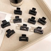 Set 10 Zwarte Haarklemmen - Kleine Haarklemmetjes - 2,5 cm - Anti-Slip - Veel Grip - Goede Kwaliteit - Voor Plukjes Haar