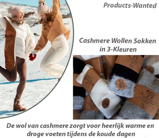 Chaussettes en laine cachemire 8 paires en 4 couleurs taille 39-42