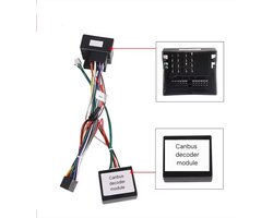 Iso kabelset met canbus decoder voor Carplay en autoradio | Geschikt voor o.a. Citroen C1 C2 C3 en Peugeot 107 206, 207, 308, 208, 2008, 307 | Quadlock kabel stekker connector aansluiting adapter verloopstekker | 2006 - 2009 2010 2011 2012 2013 2014