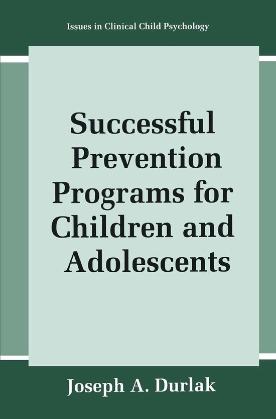 Successful Prevention Programs for Children and Adolescents - cover