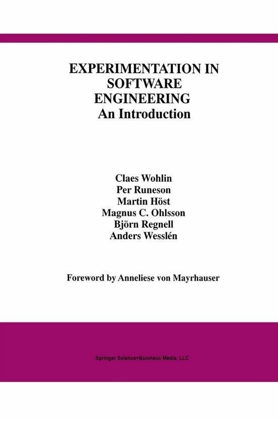 Experimentation in Software Engineering - cover