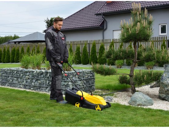 GEKO Elektrische grasmaaier - 32 cm - 1300W - 2 hoogtestanden - 30L opvangbak van Geko — afbeelding 4